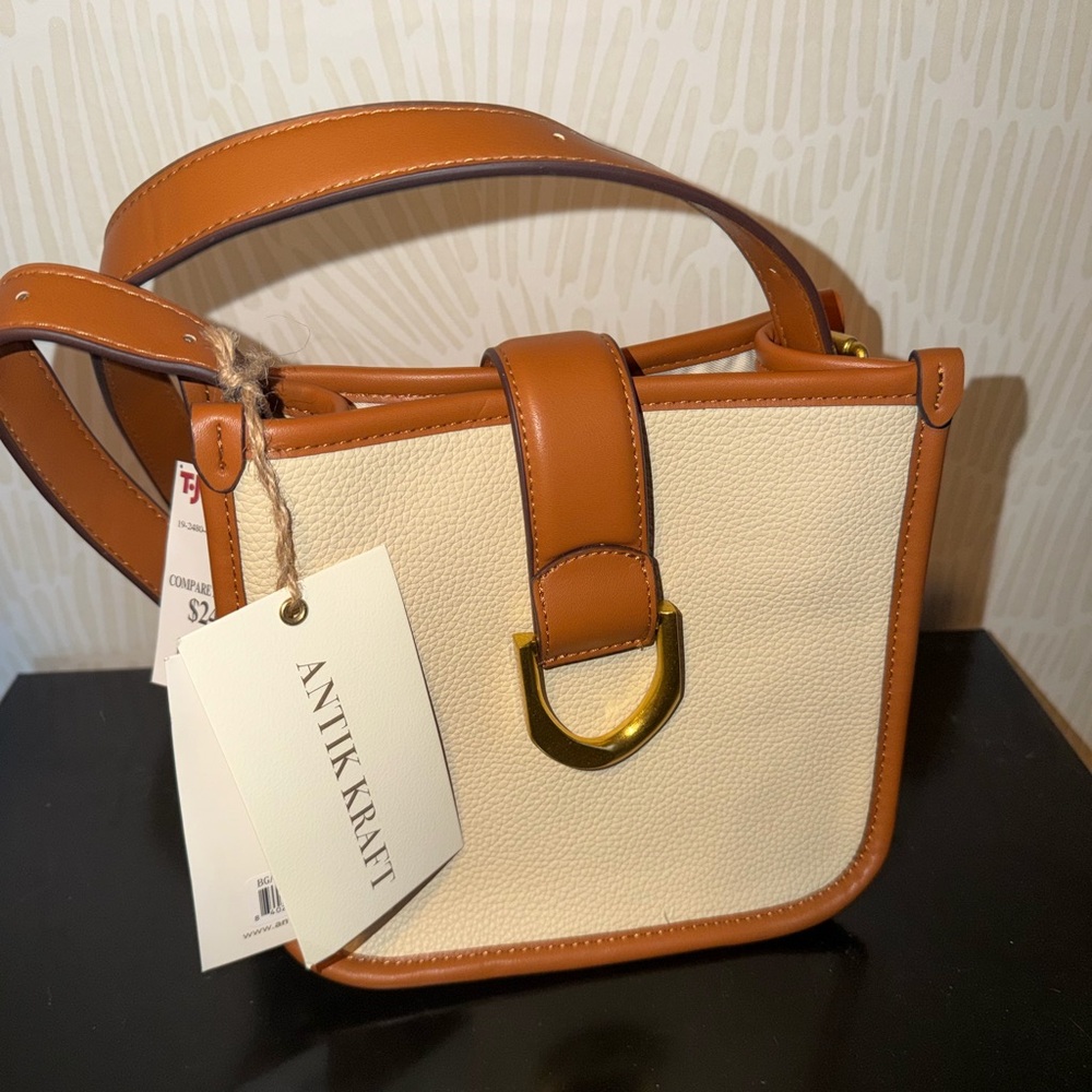 Antik Kraft Tan and Cream Women's Bag